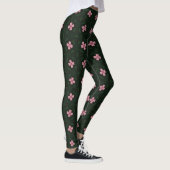 Leggings Motif géométrique vert foncé et rose (Droite)
