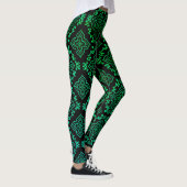 Leggings Motif géométrique vert / Impression indienne (Droite)