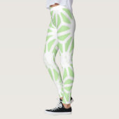 Leggings Motif géométrique vert pomme (Gauche)
