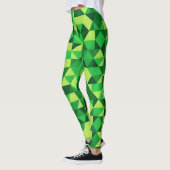Leggings Motif géométrique vert Saint Patrick's Day (Gauche)