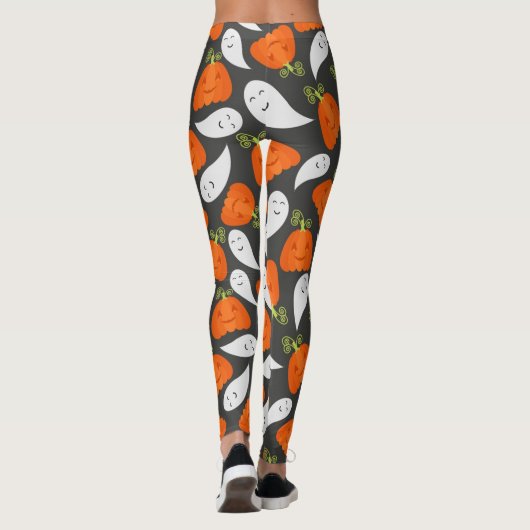 Leggings Motif Ghost Et Citrouille (Dos)