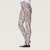 Leggings Motif Ginkgo Rose Noir Chic (Gauche)