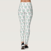 Leggings Motif Girly mignon de cactus d'aquarelle (Dos)