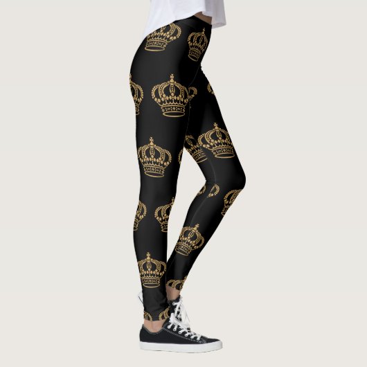 Leggings Motif Gold Crown de luxe (Droite)