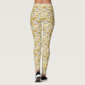 Leggings Motif Gold et Silver Leaf (Dos)