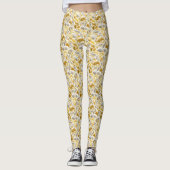 Leggings Motif Gold et Silver Leaf (Devant)