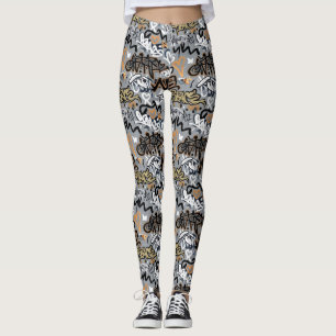 Leggings Motif Graffiti