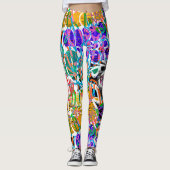 Leggings Motif Graffiti (Devant)