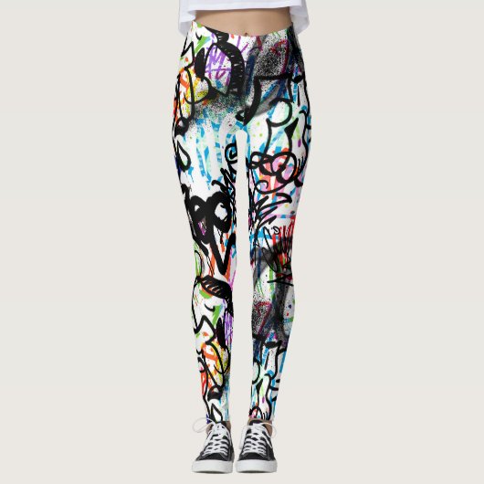 Leggings Motif Graffiti (Devant)