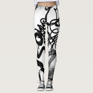 Leggings Motif Graffiti