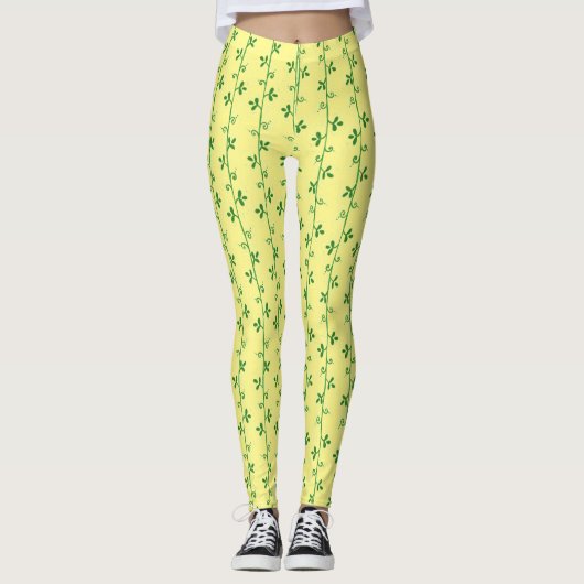 Leggings Motif graphique Floral sans joint (Devant)
