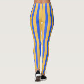 Leggings Motif Gras Bleu et Gold Vertical Stripes (Dos)