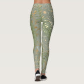 Leggings Motif Green et Gold Fern (Dos)