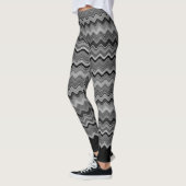 Leggings Motif gris argenté noir (Gauche)