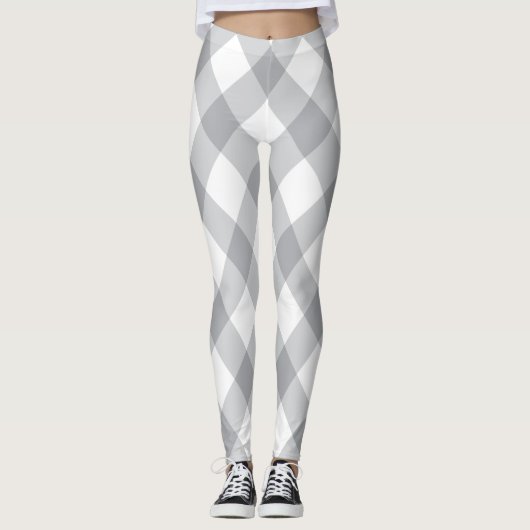 Leggings Motif gris et blanc (Devant)