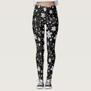 Leggings Motif gris et noir