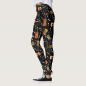 Leggings Motif Guitare Music Notes (Gauche)