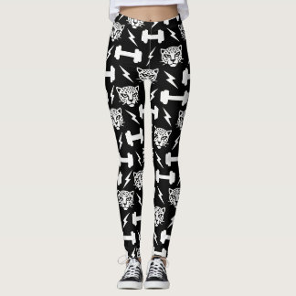 Leggings Motif Gym Léopard