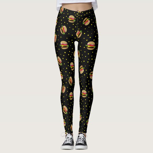 Leggings motif hamburger (Devant)