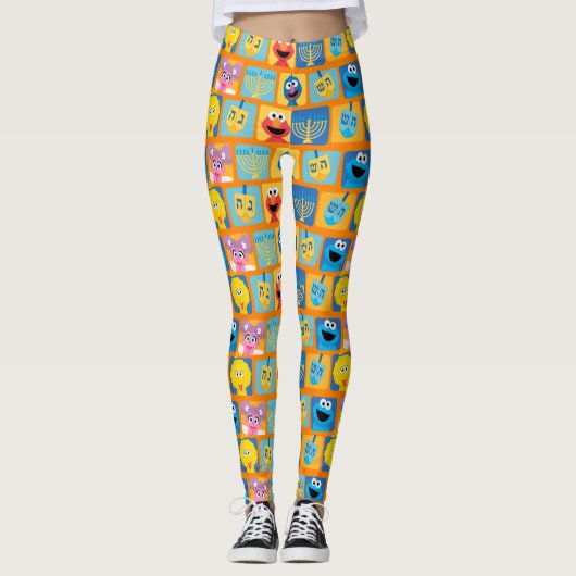 Leggings Motif Hanoukka de Sesame Street (Devant)