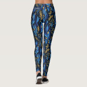 Leggings Motif Hanoukka Floral Bleu (Dos)