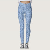 Leggings - Motif Hexagon bleu (Devant)