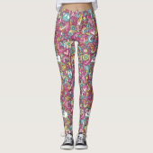 Leggings Motif hippie (Devant)