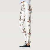 Leggings Motif hivernal de Noël de cerfs (Gauche)