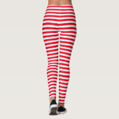 Leggings Motif horizontal de rayure de Candycane (Dos)