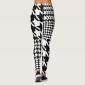 Leggings Motif Houndstooth noir et blanc (Dos)