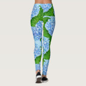 Leggings Motif hydrangée bleu (Dos)