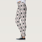 Leggings Motif Ikat Chic Rose & Diamant Noir (Gauche)