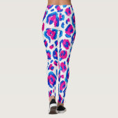 Leggings Motif imprimé léopard néon (Dos)