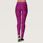 Leggings Motif Imprimé Léopard Rose Clair et Violet (Dos)