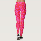 Leggings Motif imprimé léopard rose et rouge (Dos)