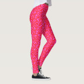 Leggings Motif imprimé léopard rose et rouge (Droite)