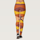 Leggings Motif indien en mosaïque rouge (Dos)