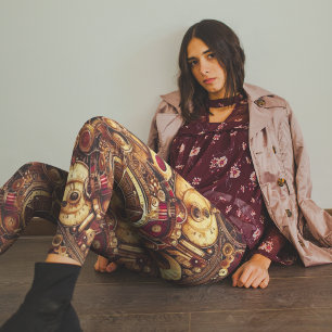 Leggings Motif industriel rustique Steampunk