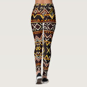Leggings Motif Isométrique Jaune Tribal Edging (Dos)