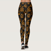 Leggings Motif Jack-o-lanterns.Orange Black BG (Dos)