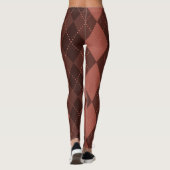 Leggings Motif Jacquard - Rouge foncé Orange (Dos)