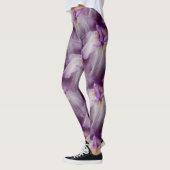 Leggings Motif japonais Iris violet (Gauche)