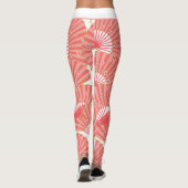 Leggings Motif japonais rose et blanc (Dos)