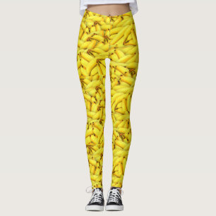 Leggings Motif jaune hilare de bananes partout