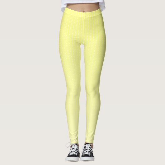 Leggings Motif jaune points blancs (Devant)