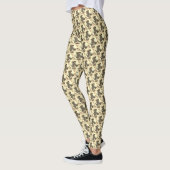 Leggings motif jaune rose (Gauche)
