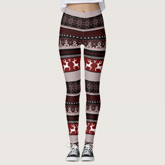 Leggings Motif juste Brown d'île (Devant)