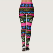 Leggings Motif juste multicolore d'île (Dos)