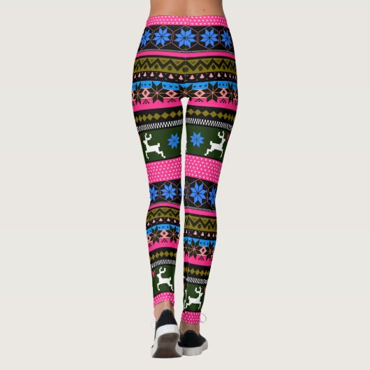 Leggings Motif juste multicolore d'île (Dos)