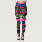 Leggings Motif juste multicolore d'île (Devant)